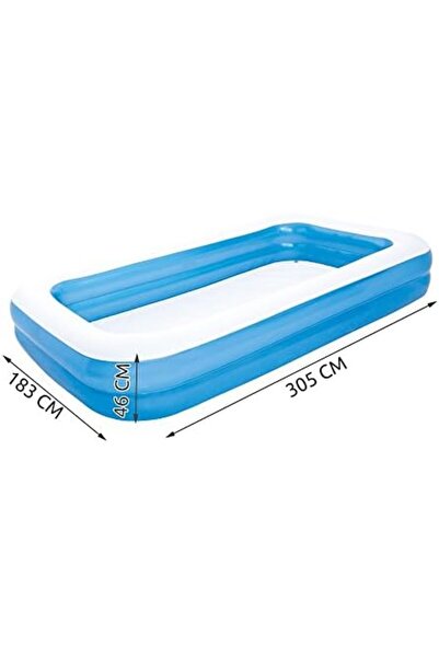 BESTWAY , Blue Rectangular Family Pool 305X183X46Cm -26-54150