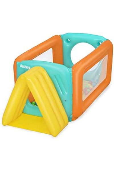 BESTWAY Tunneltopia Ball Pit | Kids Inflatable Ball Pit and Play Centre, Includes 25 Play Balls, Age