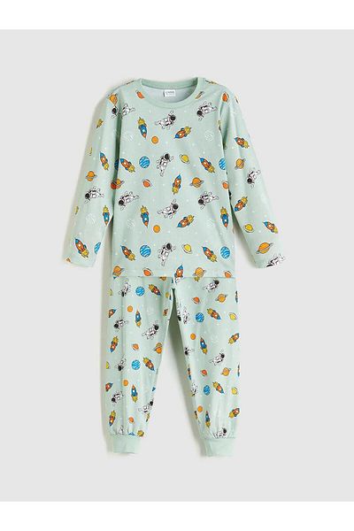 LC Waikiki Printed Boys' Pajama Set (W5)