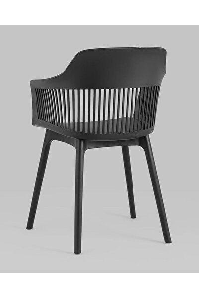 MAPLE HOME DECORATION Plastic Dining Chairs for Home and Patio Polypropylene Frame (Black)