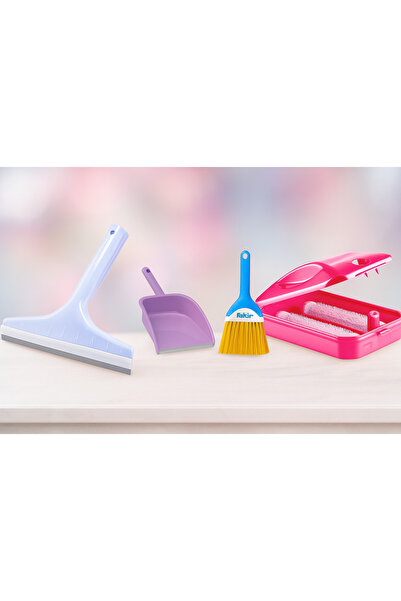 Metler Mini Çekpas + Faraş Kürek + Mini El Süpürgesi + Pratik Gırgır Seti | Ev Temizlik Gereçleri