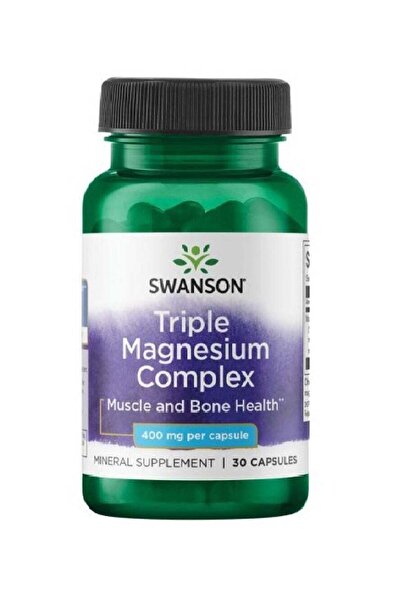SWANSON مركب المغنيسيوم الثلاثي 400 ملغ 30 كبسولة