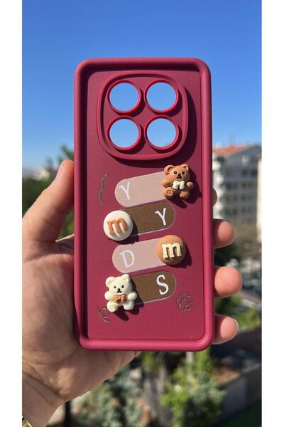 Hatreds Xiaomi Redmi Note 14 Pro 4G Kılıf Çıkartmalı Desenli Kamera Korumalı ...