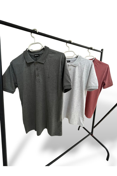 Vestiara.Butik Erkek Polo Yaka T-shirt - ANTRASİT