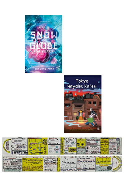 Yuzu Kitap Snow Globe + Tokyo Hayalet Kafesi 2 Kitap Set + Mat. Öğreten Cetvel