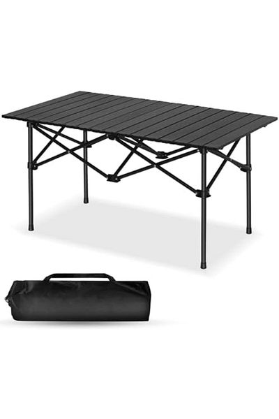 SKY TOUCH SKY-TOUCH Outdoor Camping Table, Picnic Table, Lightweight Folding Picnic Table, 95×57×50cm, Black
