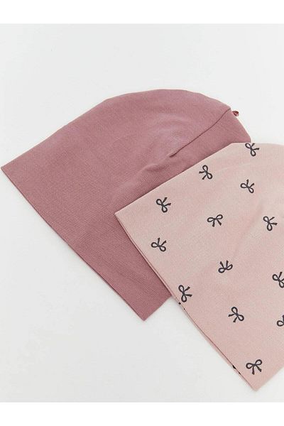 LC Waikiki Printed Baby Girl Beanie 2 Pack (W5)
