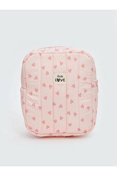 LC Waikiki New Season Heart Patterned Baby Girl Backpack