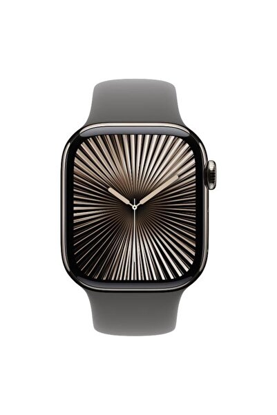 Apple Smartwatch Watch 10 GPS Cellular, Titanium 42mm, LTPO OLED, 64GB, Silicon Grey Sport B