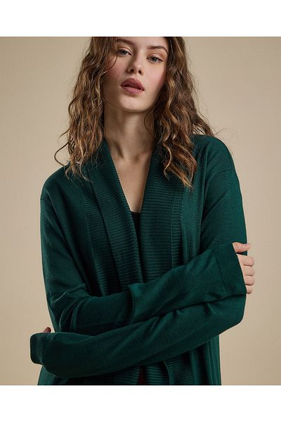 R&B Solid Shrug with Long Sleeves