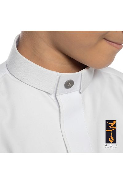 burjah Al-Ezz Thobe, Saudi Thobe for Children from Burjah - White 23