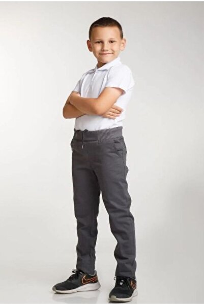 Nacar Unisex Ribana Bel Kanvas Rahat Kalıp Okul Pantolon (BİR BEDEN BÜYÜK TERCİH EDİLEBİLİR.)