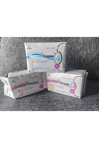 Airiz فوط صحية نسائية من تينس، عبوة واحدة مكونة من 8 قطع ليلية، عبوتين مكونتي...