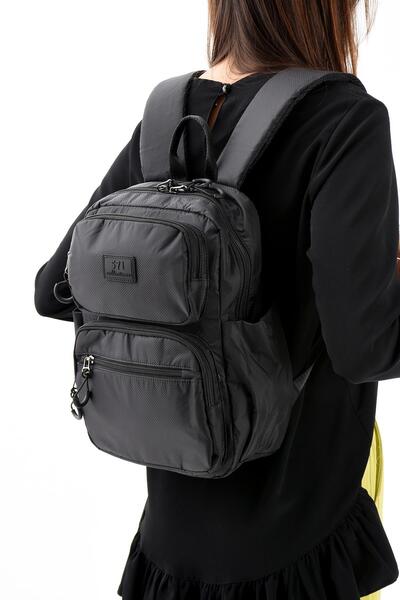 571 Collections Çanta Ultra Light Stylish and Waterproof Medium Backpack Black Model: (571-13-9D)