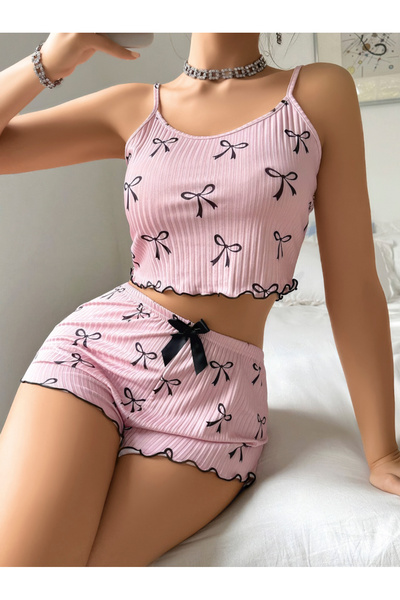 Lüx Wood LILY BIANCA 13095 ŽENSKA PAMUČNA PIJAMA SA ŠARA