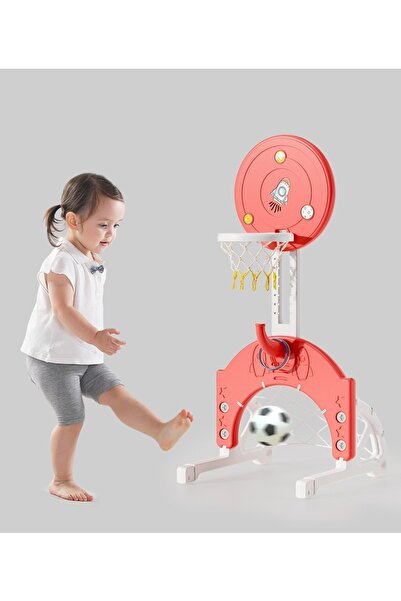 Fakah 6’sı 1 Arada Çok Fonksiyonlu Çocuk Oyun Set Basketbol, Salıncak, Kaydırak, Futbol Kalesi Atış Yeri
