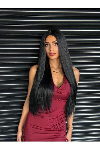 Fenomen Peruk Siyah Perçemsiz Düz Yeni Sezon Vip Peruk Model