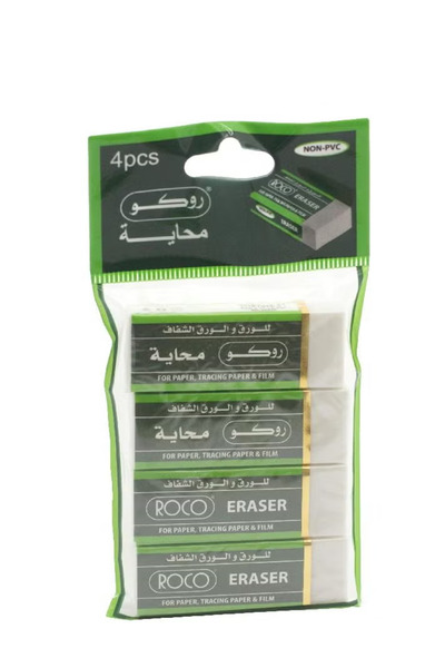 Roco ممحاة بلاستيكية - بيضاء عادية