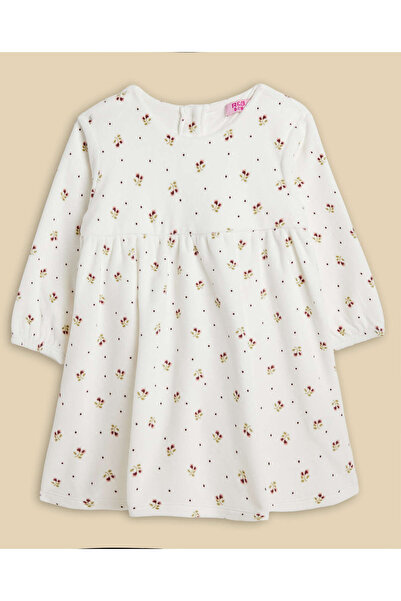 R&B طقم فستان وجوارب مطبوعة بقصّة واسعة وواسعة