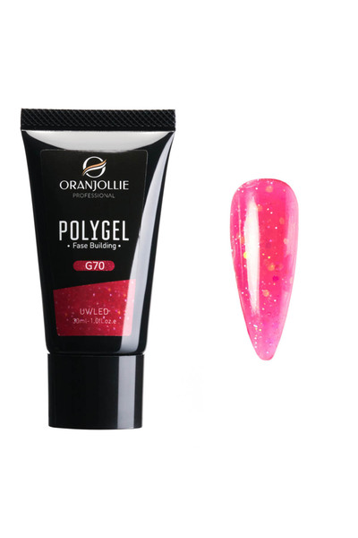 Intisimo Extensie de unghii Polygel, aspect sclipici, UV/LED, nuanță nr. G70,...