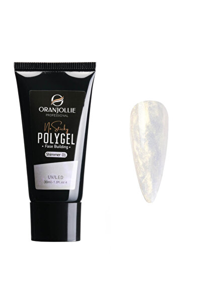 Intisimo Extensie de unghii Polygel, aspect sclipici, UV/LED, nuanță nr. 01, ...