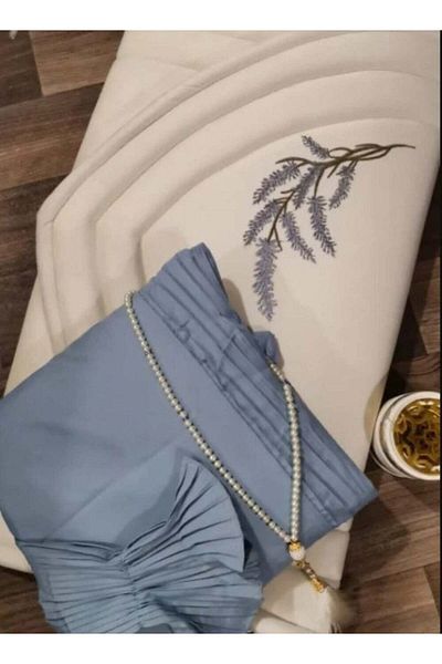 Gerenic Jerenk Women's Prayer Mat with Prayer Dress - Gray