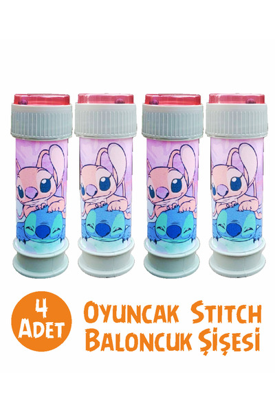 Masal Şekerleme Lilo & Stitch Köpük Üflemeli Baloncuk 4' lü