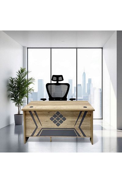 Al Saada Home Limited Quantity Wooden Desk - Brown - 140×70×75cm