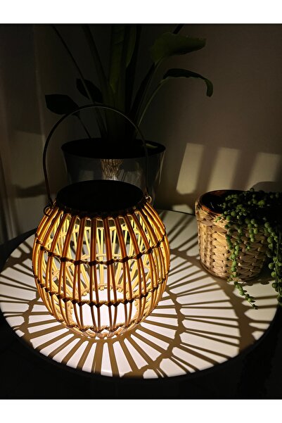 Forlife 10Watt Rattan Güneş Enerjili Solar Dekoratif Bahçe Armatürü