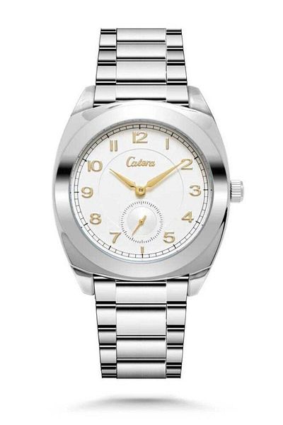 catera Caterra Men's Steel Watch with Silver Numbers
