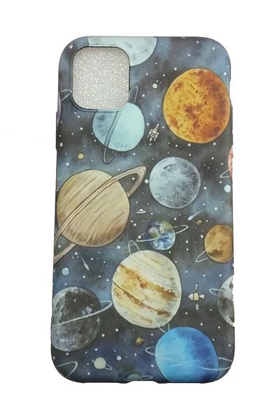 OEM Case compatible with iPhone 11 Pro Max, Phosphorescent, Multicolor Planets