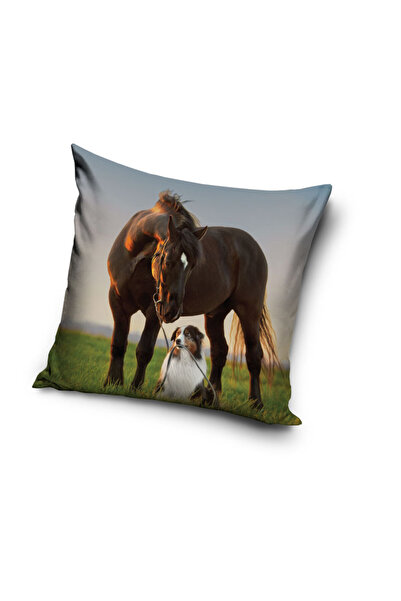 Animals Κάλυμμα μαξιλαριού Horses Sunset Companions 40x40 cm