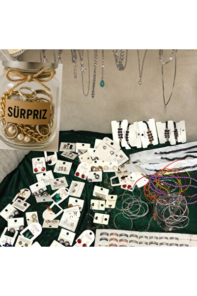 lss international takı kavanozu 10 adet küpe kolye bileklik yüzük