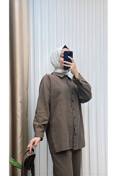 MERVE TESETTÜR Σετ λευκά είδη από λινό