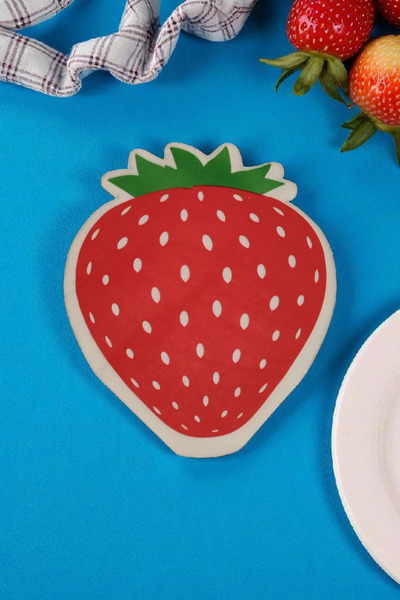 merni Çilek Renkli Baskılı Kağıt Peçete 10 Adet