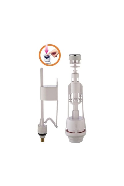 SUVİA Gold Basmalı Rezervuar İç Takım Klozet Su Tahliye Mekanizması Sessiz Dayanıklı