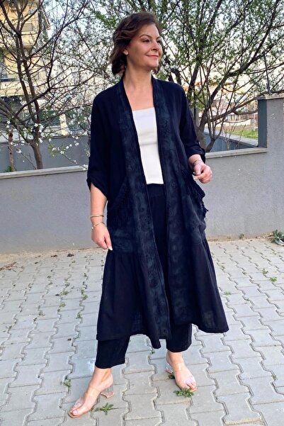 Mia Butik Women's Black Cap Jacket