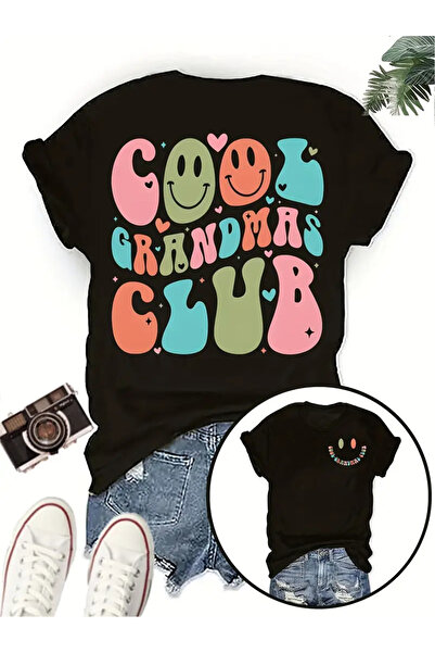 AEMİ Tricou oversized unisex cu imprimeu Cool Grandmas Club