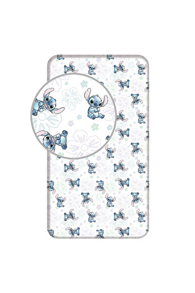 Stitch Чаршаф с фина облегалка Disney Lilo and Ohana White 90x200 см