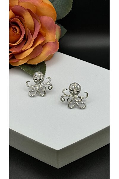 SK aksesuar Taşlı Ahtapot Vip Küpe