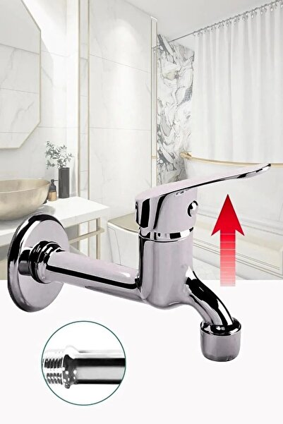 Genel Markalar Aç Kapa Perlatörlü Mix Banyo Musluğu Uzun Duvardan Lavabo Tuvalet Bahçe Musluk Uzun Gövde Modern