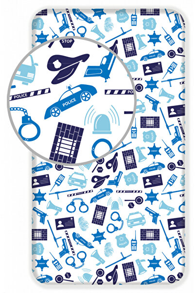 CARS Police Police, fitted sheet 90x200 cm