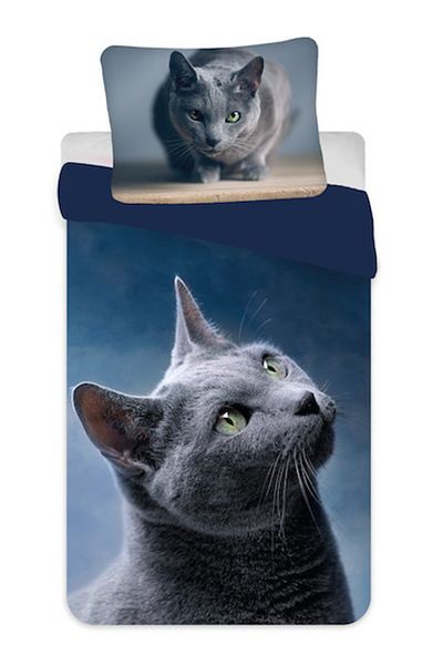 Animals Cat Dark duvet cover 140×200cm, 70x90 cm microfibre