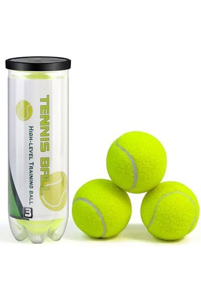 SKY TOUCH SKY-TOUCH 3Pcs Tennis Balls : 135cm High Bounce Practice Balls in Sealed Tub, 64mm Durable Design fo