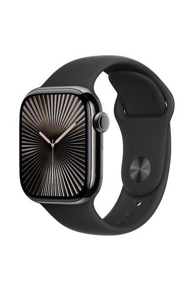 Apple Smartwatch Watch 10 GPS Cellular, Slate Titanium 46mm, 64GB, Black Sport Band - S/M