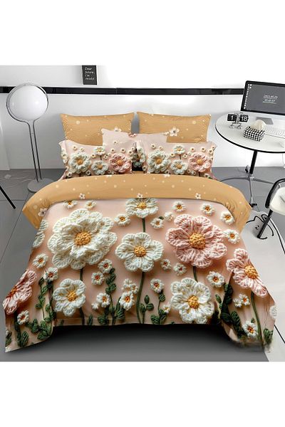 CHIRASO CHIRASO Bedding, Finet 5D Identical to the picture, ELASTIC Sheet 180x200+25cm, Duvet Cover, 2 Pillowcases