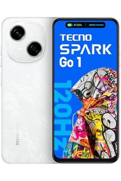 TECNO Spark GO 1 (Glittery White, 4GB+64GB) | 4+ Years Lag Free Fluency | 6.67" 120Hz Smooth Display
