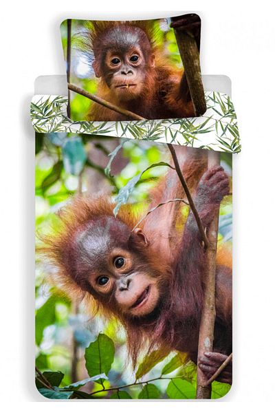 Animals Orangutan bedding cover 140×200cm, 70×90 cm