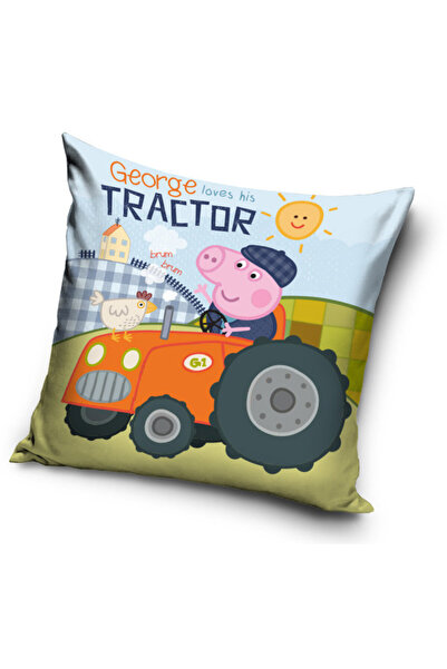 Peppa Pig George's Tractor Velour Cushion Cover 40x40 cm