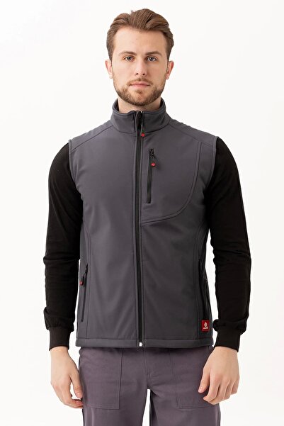 PayBuy Softshell Men's Vest Winter Work Safety Salina Comfortable Fit Zippered Suitable for Daily Use